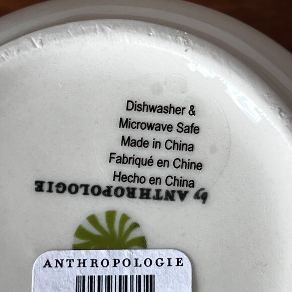 NEW Anthropologie Holifaye Stoneware Monogram Mug Letter J Christmas Coffee Cup - Picture 8 of 8